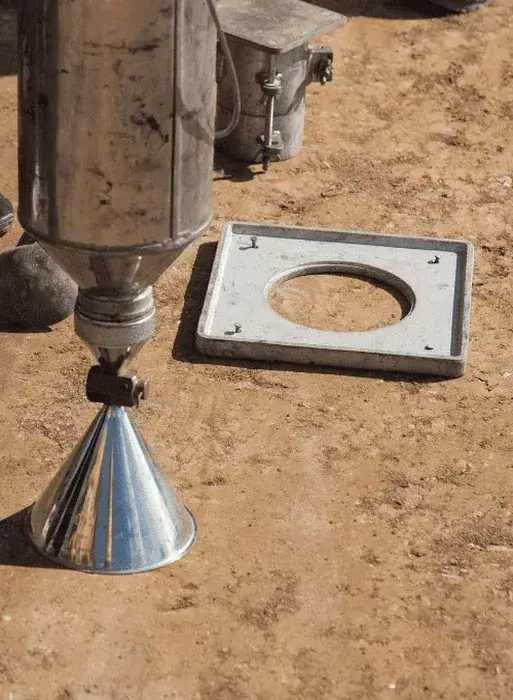 Essai de densité sur site par cône de sable à Saint-Malo : contrôle de compactage granulaire